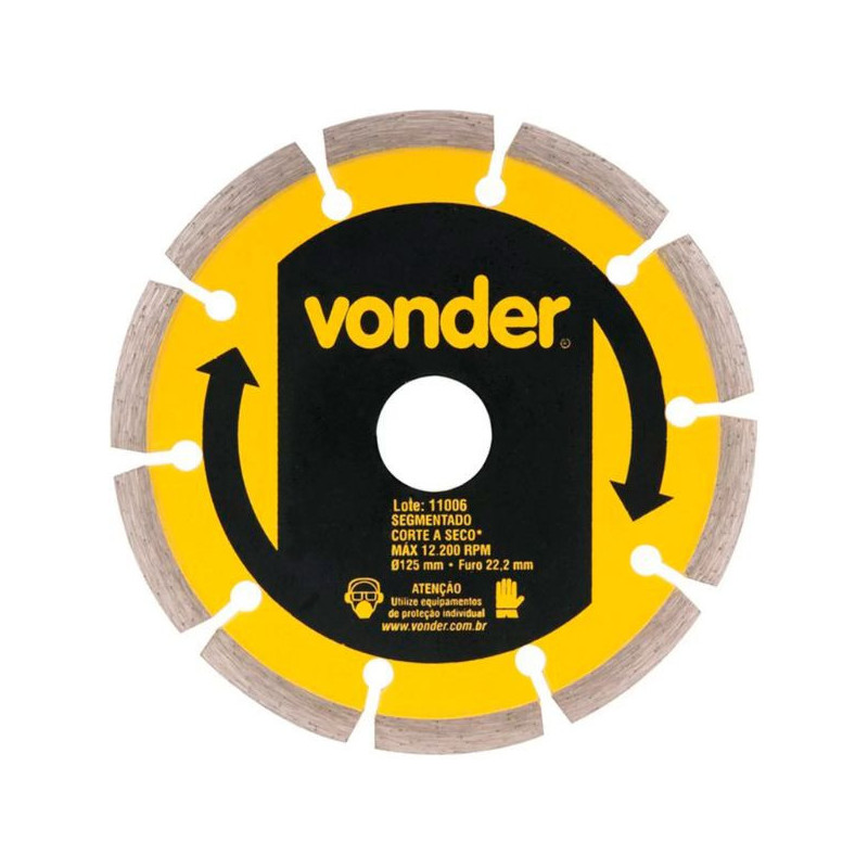 Disco diamantado segmentado 125mmx25mm V3  Vonder 27863