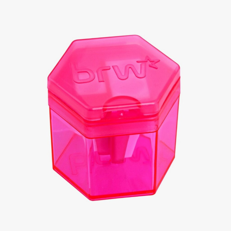 Apontador com Depósito Hexagonal Unitário Rosa - Brw - AP3003