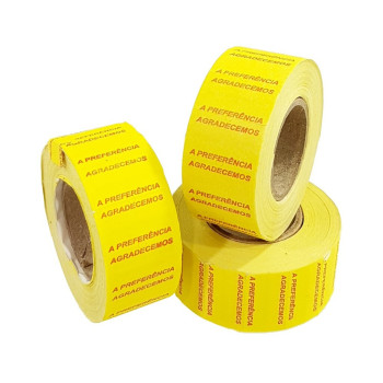 Etiqueta Preço 12mm x 21mm x 10 Metros com Furo Agradecemos a Preferência Clair - Unitário - 314
