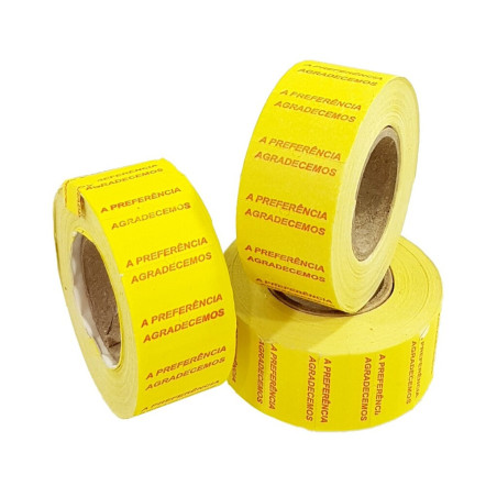 Etiqueta Preço 12mm x 21mm x 10 Metros com Furo Agradecemos a Preferência Clair - Unitário - 314