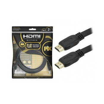 Cabo HDMI Macho x Macho 2.0 4K HDR 19 Pinos Flat 2,0 Metros PIX - 018-5022