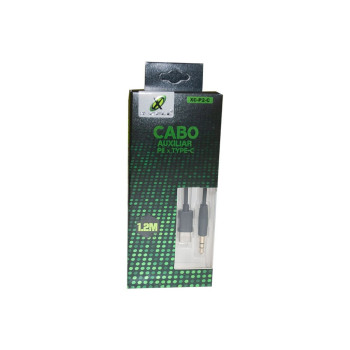 Cabo USB X-Cell Type C-Macho - P2-Macho 1,2 Metros Preto - XC-P2-C