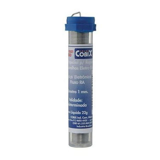 SOLDA ESTANHO TUBINHO 22GR 63x37 1MM 1871 COBIX