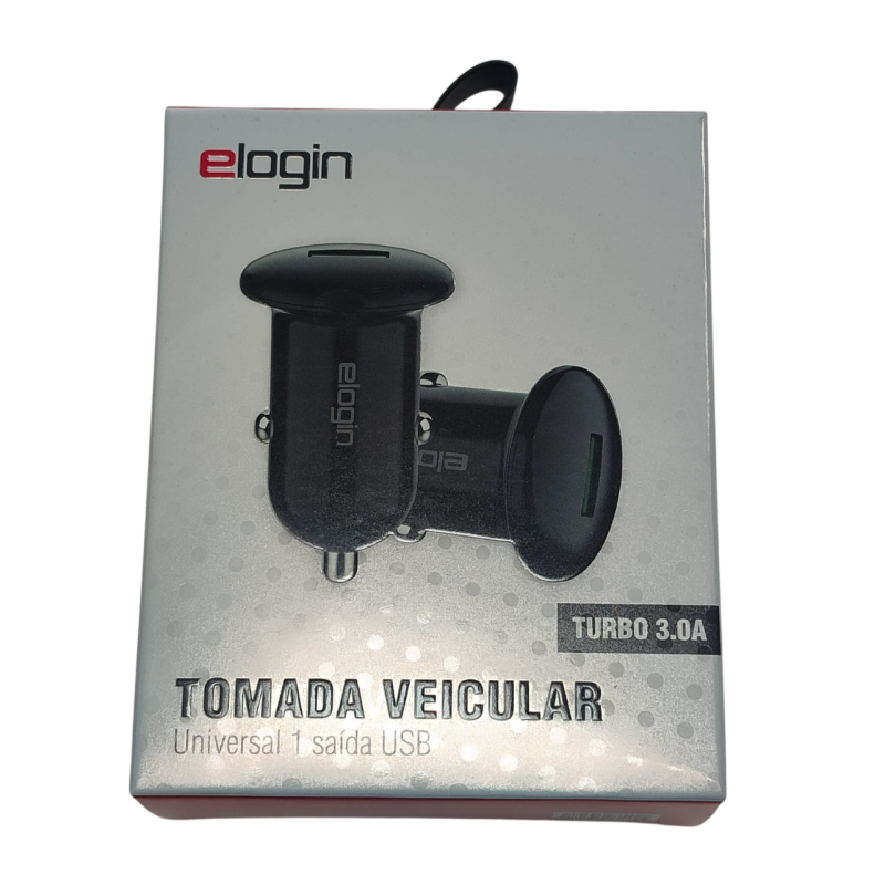 Tomada Veicular Turbo 3.0A - Elogin