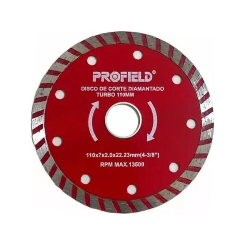 DISCO DIAMANTADO TURBO 110MMX22.23MM PROFIELD DISCO DIAMANTADO TURBO 110MMX22.23MM PROFIELD