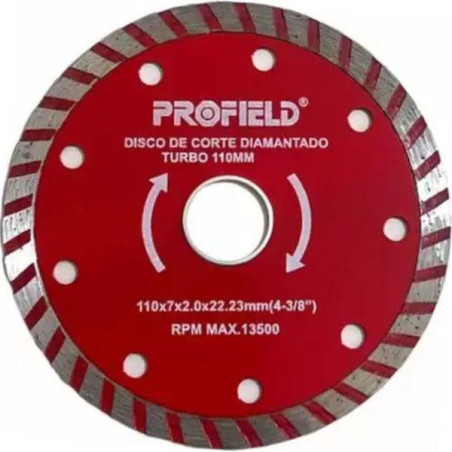 DISCO DIAMANTADO TURBO 110MMX22.23MM PROFIELD