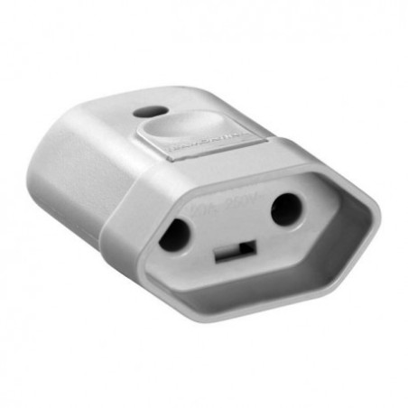 PINO FEMEA 10A 2P CINZA (57401/052) TRAMONTINA