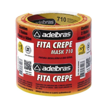 Fita Crepe 48Mm rolo de 50 Metros (2)  Adelbras