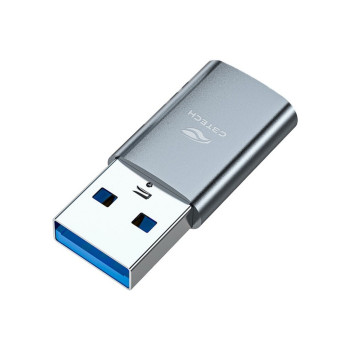 Adaptador USB Macho-A x Type-C Fêmea 3.0 Preto C3TECH - OTG-10