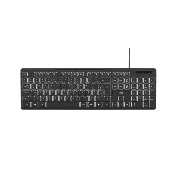 Teclado USB Multilaser Office Chocolate Preto com LED Soft Silence - TC268