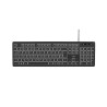 Teclado USB Multilaser Office Chocolate Preto com LED Soft Silence - TC268