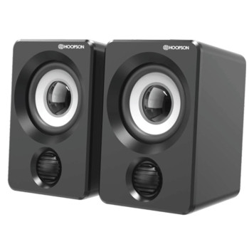 Caixa de Som Hoopson 2.0 Canais 6,0W Preto USB - CX-PC019PT