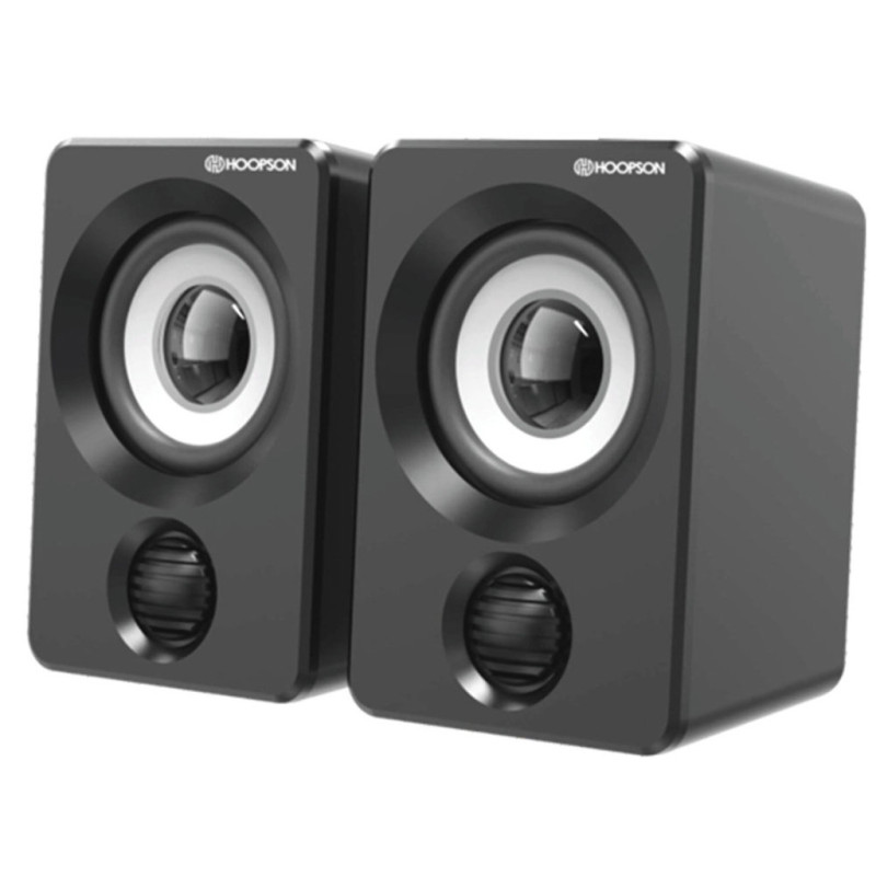 Caixa de Som Hoopson 2.0 Canais 6,0W Preto USB - CX-PC019PT