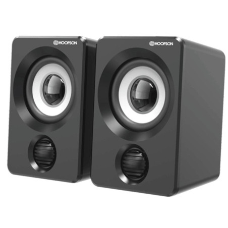Caixa de Som Hoopson 2.0 Canais 6,0W Preto USB - CX-PC019PT