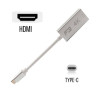 Conversor USB Type-C Macho para HDMI Fêmea 4K 14cm F3 - 125