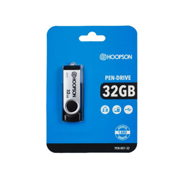 Pen Drive Hoopson 32GB USB Preto/Prata PEN-001-32 | Silva Shopping