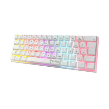 Teclado USB Slim Gamer Clanm Snow Walker Branco | Silva Shopping