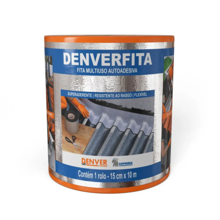 FITA MULTIUSO AUTOADESIVA ALUM 15CM (METRO) DENVER