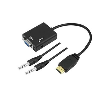 Conversor HDMI para VGA com Áudio 12cm 5+ 075-0823 | Silva Shopping