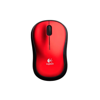 Mouse Sem Fio Logitech M185 1000 DPI Preto/Vermelho | Silva Shopping