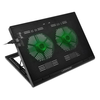 Base para Notebook 17” Warrior AC267 2 Coolers LED Verde USB | Silva Shopping