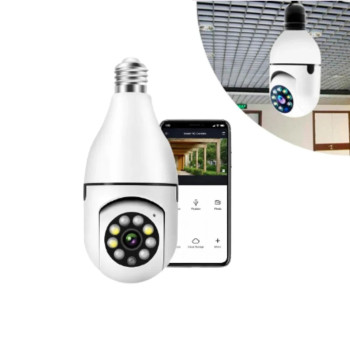 Câmera Lâmpada Wi-Fi 360° Segurança Inteligente à Prova d’Água | Silva Shopping