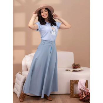 T-Shirt Feminina Estampa Anne Digital Manga Curta | Silva Shopping