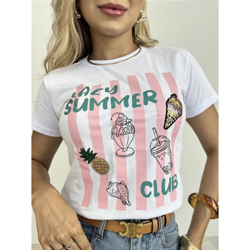 TSHIRT SUMMER CLUB - BRANCA