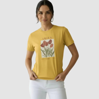 T-Shirt Feminina Aries Estampada Algodão | Silva Shopping