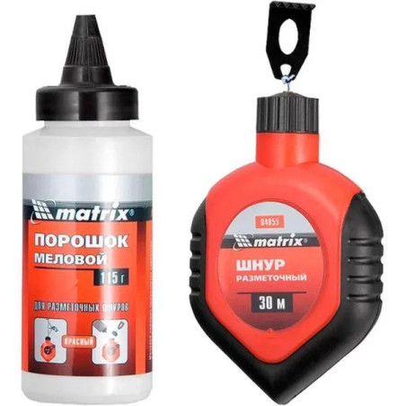 CARRETEL DE LINHA COM GIZ PARA DRYWALL(30M) TUBO COM GIZ VERMELHO MTX