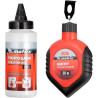CARRETEL DE LINHA COM GIZ PARA DRYWALL(30M) TUBO COM GIZ VERMELHO MTX