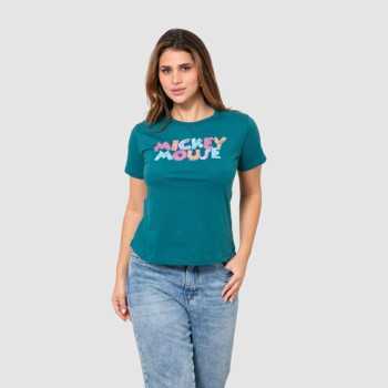 T-Shirt Feminina Mickey Giz Algodão | Silva Shopping