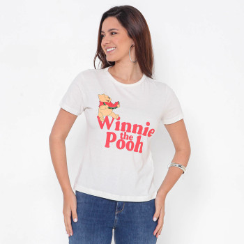 T-Shirt Feminina Winnie the Pooh Algodão | Silva Shopping
