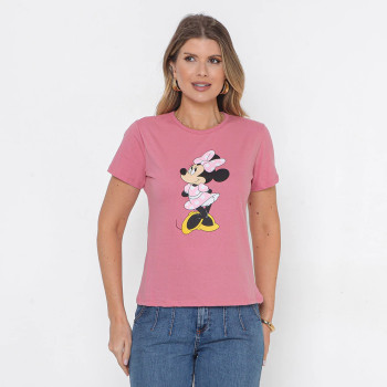T-Shirt Feminina Minnie Algodão | Silva Shopping