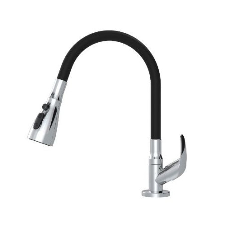 TORNEIRA ABS PIA COZINHA MESA GOURMET TRIPLO JET PRETA MONOC 1/4 VOLTA 1/2 DN15 CR 1168 DELTA