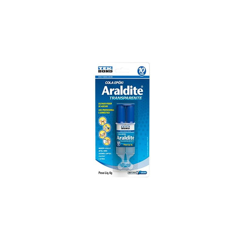 ADESIVO ARALDITE TRANSPARENTE 6G SERINGA TEKBOND