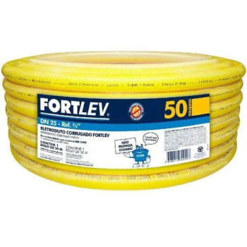 ELETRODUTO CORRUGADO FLEX. 25MM 3/4 (50M). FORTLEV